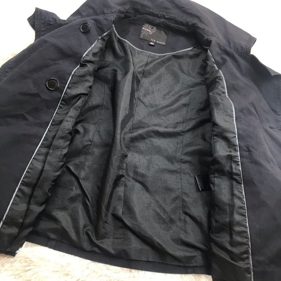 Ted Baker Black Tie Waist Water Resistant Jacket - Picture 6 of 9